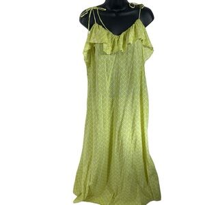 H& M Lime Green Sleeveless Maxi Dress size medium